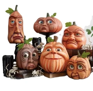 Party Halloween Yard Decoration Table Indoor Holiday Home Scary Pumpkin Faces Props Halloween Decorations Outdoor Decor