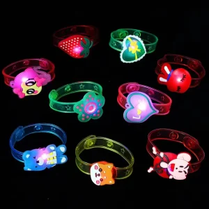 Party Multicolor Light Flash Toys Gift for Kid Luminous LED Lights Bracelet Watch Flash Wrist Luminous Toys
