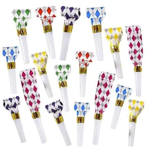 Party Musical Blowouts Noisemakers Assorted Colors Birthday Party Supplies Blow Outs Whistles Favors for Kids and Adults