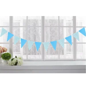 Party Paper Decorations for Weddings Baby Shower Birthday Anniversarie Holiday Bronzing Stripe Flag Triangle Banner