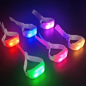 Party Remote Controlled RGB LED Bracelet Festival Flashlight Fabric LED Wristband for Event Concert 2 Led Bracelet