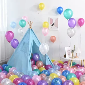 Party Shiny Latex Decoration Round Happy Birthday Party Decoration Pearl Latex Balloons