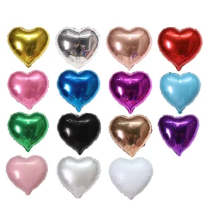 Party Supplies 5Inch/10Inch/18 Inch Heart Shaped Mylar Balloon Multiple Colors Foil Balloon in Stock
