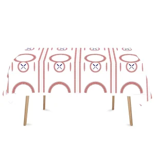 Party Supplies Baseball Tablecloth Themed Event Disposable Rectangle Plastic Table Cover for Sport Party Birthday Celebration