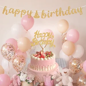 Party Supplies Birthday Party Decoration Alphabet Flag and Flower Set Scene Layout Banner Hanging