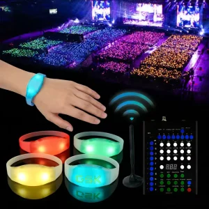 Party Supplies Led Bracelet Sound Activated Led Bracelet DMX Remote Controlled LED Wristband
