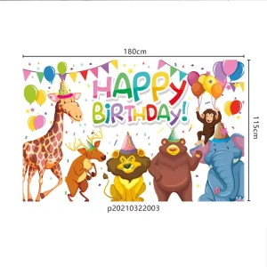 Party Supplies Printed Seasonal Decoration Banner Printable Cumpleanos Hanging Birthday Banner Decorations Carton
