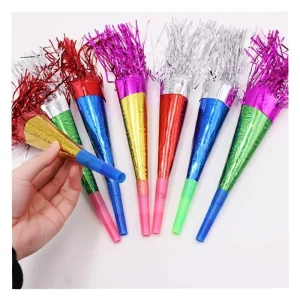 Party Supplies Support DIY Custom Brilliant Blue Blow Horn Party Blow Air Horn Party Paper Horn