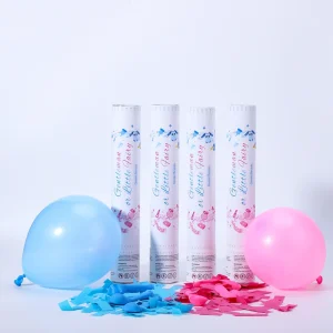 Party Supplies Wedding Gender Reveal Blue Pink Biodegradable Paper Handheld Confetti Cannon Popper Party Decoration