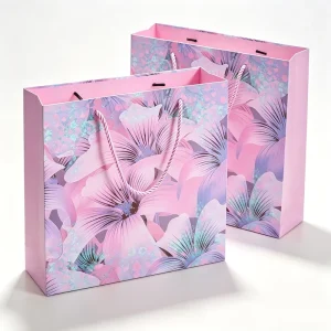 Pastel Floral Bag Pink & Lavender for Beauty & Fashion Packaging Boxes Custom