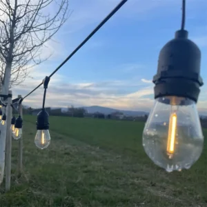 Patio Lights Led Outdoor S14 String Lights 10m 10 Bulbs Christmas Decoration for Use IP65 Waterproof Outdoor Indoor Lights