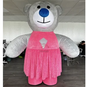 Performance Fancy Dress Halloween Christmas Cosplay Party Giant Adult Inflatable Costume Mascot Suit Wedding Girl Teddy Bear