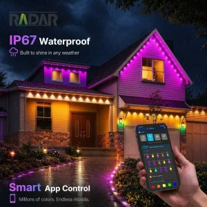 Permanent Outdoor Smart Lights Any Season Outdoor Holiday Lighting RGB Color LED Point Light for Decoration