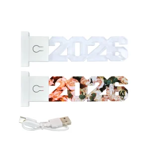 Personalized Acrylic Multicolor LED Mini Light Signs Sublimation Blank Magnetic Luminous Refrigerator Magnets Adjustable