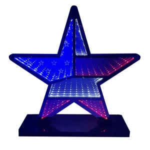 Personalized Battery Creative Acrylic LED Neon Sign Custom 3D Stars Five pointed Star Infinity Mirror Lights IP66 Festival Home