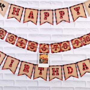 Personalized Birthday & Christmas Cross Border Festival Banners Customizable Flower and Props for Party Wall Decorations