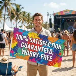 Personalized Business Logo Banner Flags Knitted Polyester for Pop up Shop Dye Sublimation Printing Tear Resistant