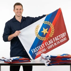Personalized Campaign Banner Flags for Election Yard Sign UV Resistant Knitted Polyester Full Color Print Source Factory