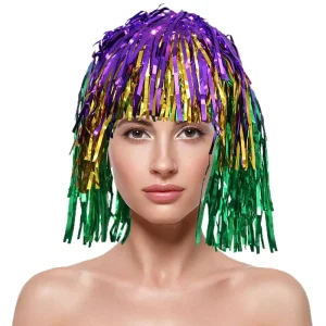Personalized Carnival Party Decorations Glittery Tassels, Rainy Hairpin Headwear Cheerleading Costumes Makeup Props Pet Wigs