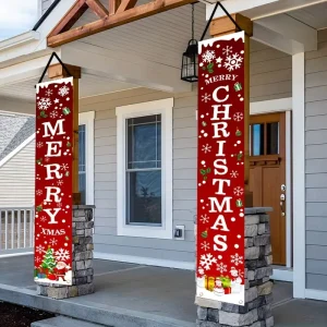 Personalized Christmas Banner Backdrop Suitable for Urban and Rural Walls Indoor and Gardens and Christmas Party Decorations