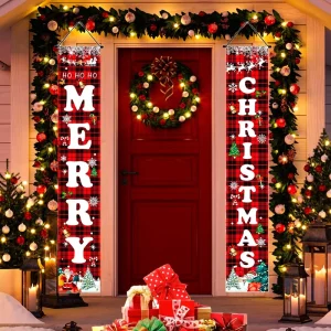 Personalized Design Holiday Promotion Christmas Decoration Hanging Banner Advertising PVC Vinyl Mesh Banners