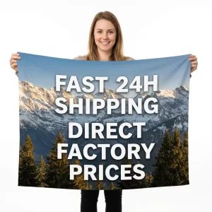 Personalized Event Banner Flags Single Double Sided Print Polyester Waterproof for Community Fair Source Factory