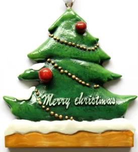 Personalized Hand-Painted Resin Christmas Tree Ornament