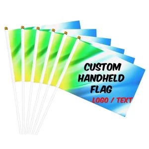 Personalized Handheld Flags Customizable Photo Text Logo Banner for Sports Games Festive Decorations