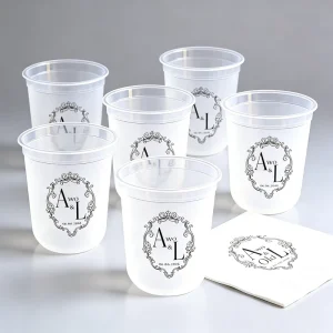 Personalized Plastic Pp Cup Bpa-Free Stadium Cup Custom Logo Printed 8oz 10oz 12oz 16oz 20oz Frosted Cups for Wedding 500cc Name