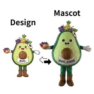 Personalized Plush Avocado Mascot Costume EVA Material Christmas Promotion Customizable Size & Color Adult Unisex