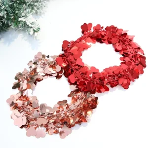 Personalized Valentines Love Hanging Garlands Decoration Wedding Party Valentine’s Day Door Decor Heart Shaped Tinsel Garlands