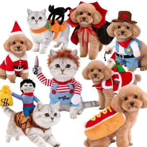 Pet Dress up Costume Adjustable Funny Clothes Halloween Sausage for Puppy Dog Cat Pet Apparel Dressing Cat Party Cosplay Suit