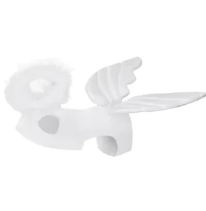 Pet Halloween & Christmas Cosplay Outfit White Angel Festival Costume Cute Holiday Party Clothes for Dogs and Cats