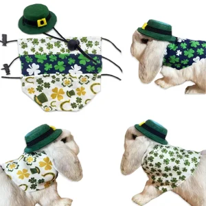 Pet Rabbit Chinchilla Dutch Pig Guinea Pig Hat and Clothing Irish Festival St Patricks Day Costume All Seasons