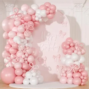 Pink Balloon Garland Macaroon Balloon Garland Set for Baby Shower Girls Birthday Wedding Party Decoration