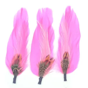 Pink Custom Hat Feather Trim Lapel Hat Pin for DIY Craft Men Cowboy Fedora Hat Costume Millinery Hair Accessory