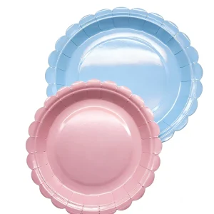 Pink Lace Theme Birthday Party Decoration Set Disposable Paper Plates and Cups Strawberry Party Tableware Set