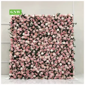 Pink Tones Flower Panel Flower Backdrop Wall for Wedding Decor