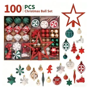 Plastic Christmas Balls Hanging Gift Set Christmas Bauble Tree Ornaments