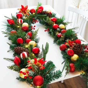 Plastic Christmas Wreath Door and Wall Hanging