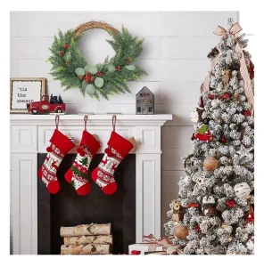 Plastic Cypress Foliage Rattan Weave Garland Artificial Christmas Wreath