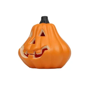 Plastic Halloween Decorations Pumpkin Lanterns Scene Setups Glowing Props Eerie Room Haunted House Accents Photo Friendly