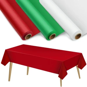 Plastic Rectangle Disposable Tablecloth Decorative Waterproof Table Cloths Factory PEVA Party Roll for Christmas Handmade Modern