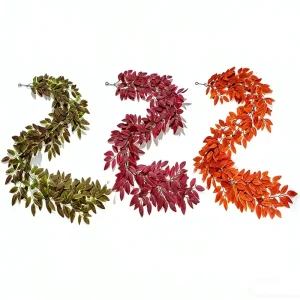 Plastic Simulated Rattan Artificial Vine Hanging Plant Wedding Home Decoration Eucalyptus Leaves Environment Friendly