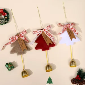 Plush Christmas Tree Bell Hanging Ornament