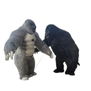 Plush Fur Inflatable Gorilla Suit Full Body Walking Costume for Events
