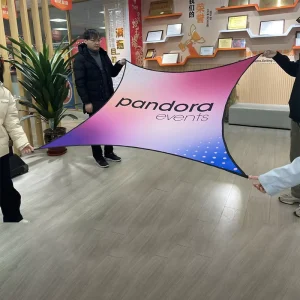 Polyester Custom Hanging Banner Lightweight Festival Event Banner