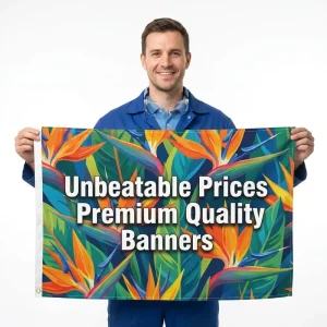 Polyester Personalized Business Logo Banner Flags Full Color Print for Franchise Opening Custom Size UV Resistant Y