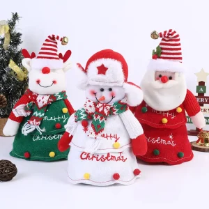 Polyester Santa Claus Hanging Ornament for Christmas Birthday Holiday Scene Decoration Durable Handmade