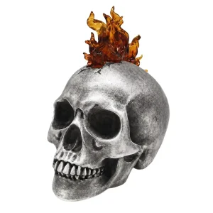 Polyresin Ghost Halloween Decoration Solar Powered Indoor Use Reusable Personalized Color Box Packaging